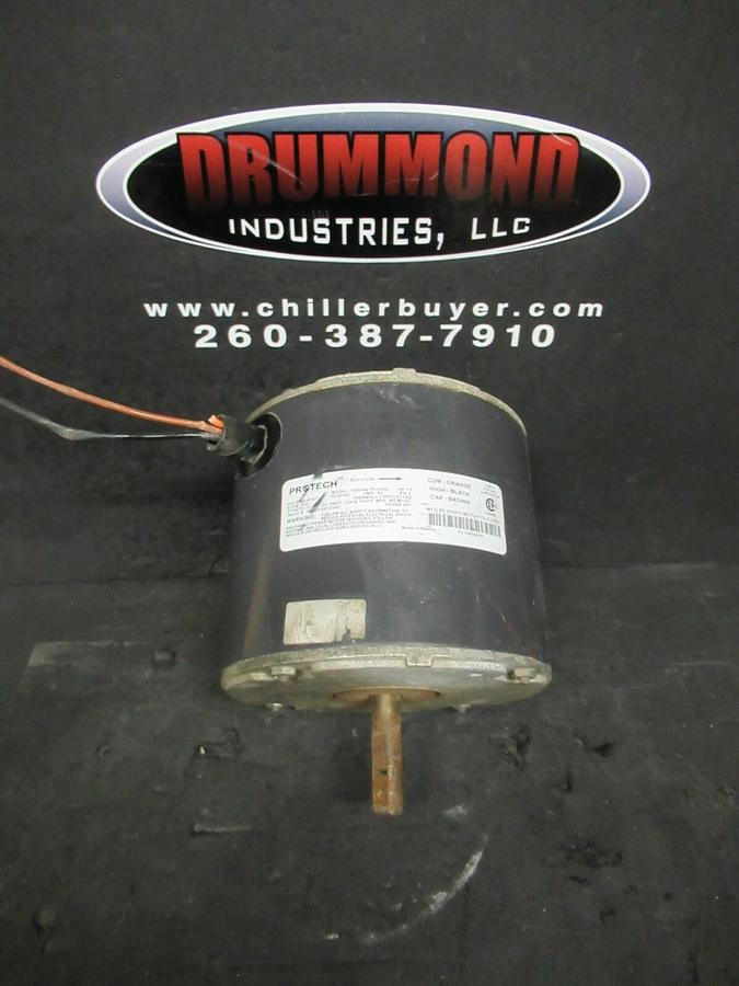 Used PROTECH 1/5 (0.20) HP ELECTRIC MOTOR K55HXLYK-0302 850 RPM 460 VAC 1 PH FR 48Y