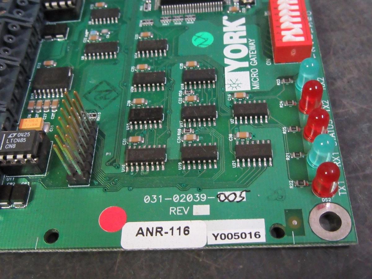 Used YORK CHILLER MICRO GATEWAY CIRCUIT POWER BOARD MODEL 031-02039-005 *WARRANTY*