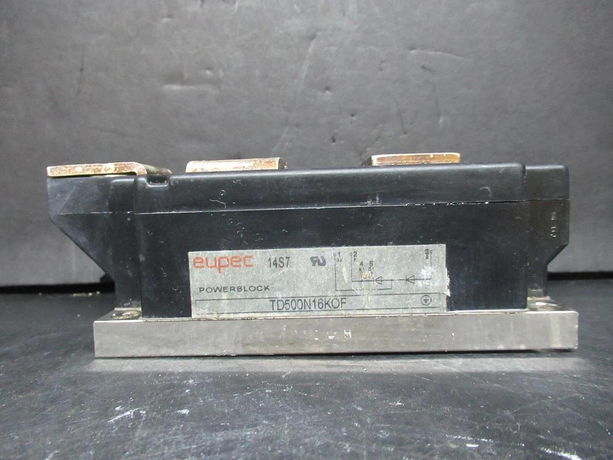 Used EUPEC 14S7 POWERBLOCK IGBT POWER MODULE TD500N16KOF *WARRANTY INCLUDED*