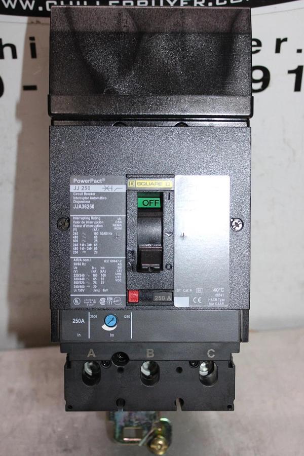 NIB SQUARE D POWERPACT I-LINE CIRCUIT BREAKER JJA36250 250 AMP 600 VAC 3-POLE
