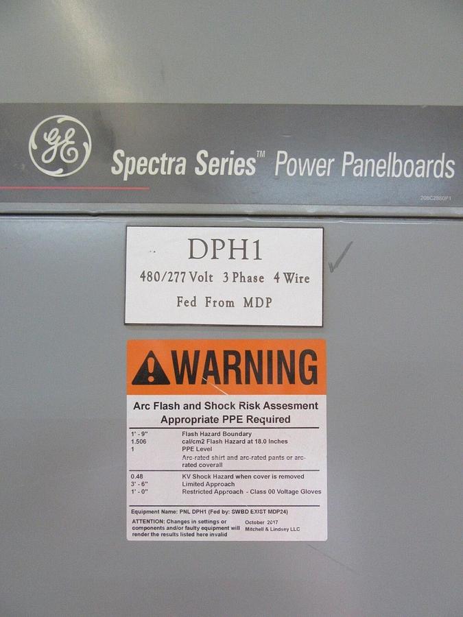 Used GE 600 AMP PANELBOARD SPECTRA SERIES APNB 480/277 VOLT MLO