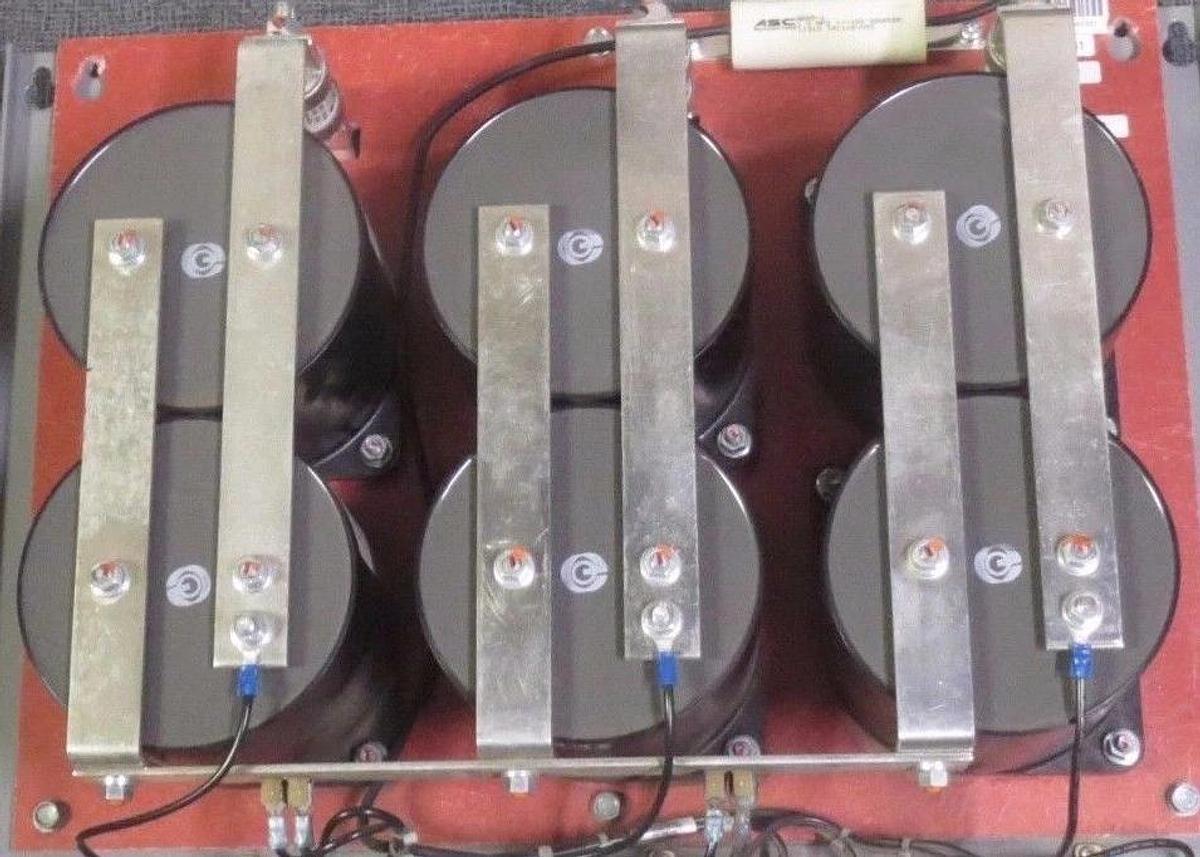 Used SOLID STATE CAPACITOR BANK 66661 W/ CAPACITOR 66361 X 6 & FWH-150B FUSES