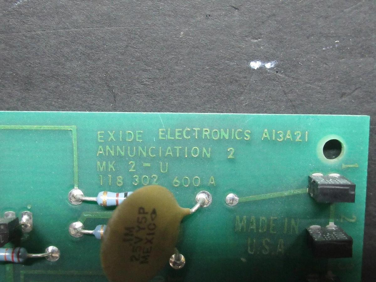 Used EXIDE ANNUNCIATION 2 MK II-U CIRCUIT BOARD 101072381 REV. R3 118302600 REV. A