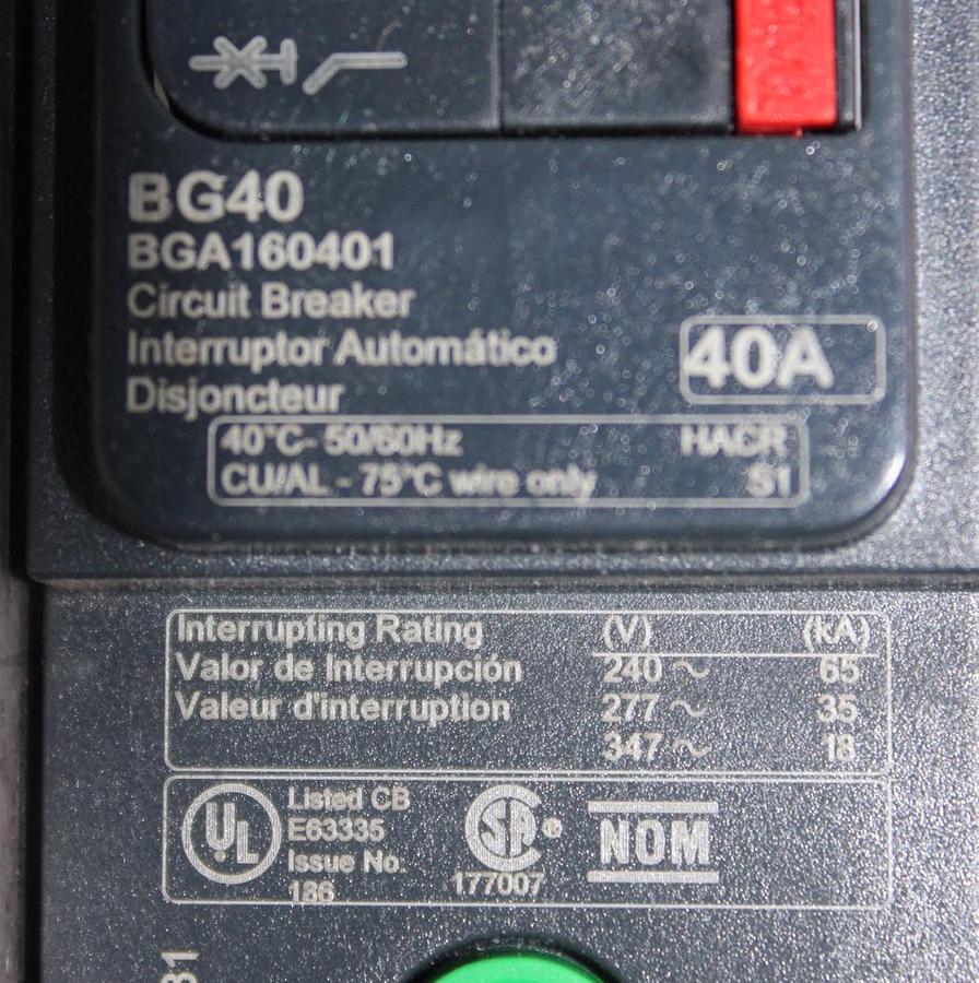 Used SQUARE D POWERPACT I-LINE PLUG-ON LUGS SUBFEED SL1200P5 600 VAC 1200 AMP 3-POLE