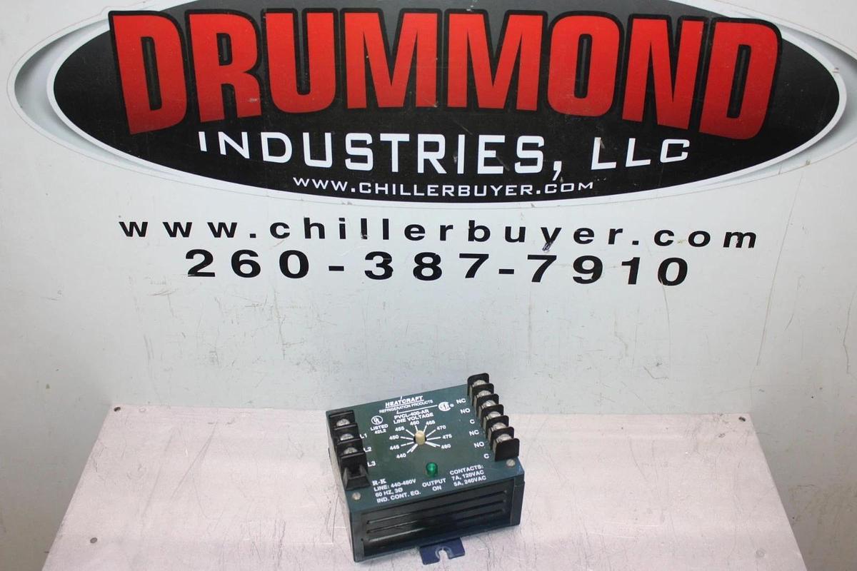 Used R-K HEATCRAFT REFRIDGERATION ADJUSTABLE RELAY PVCL-400-AR 480 VAC 3-PHASE