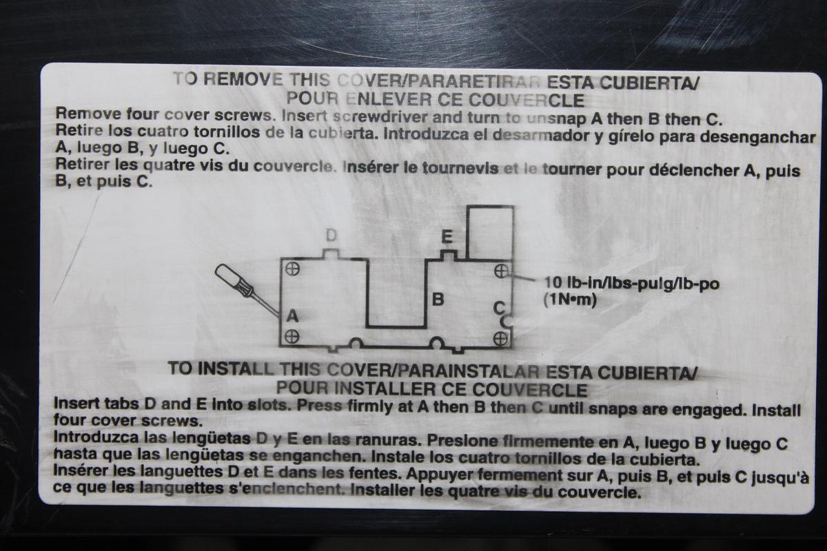 Used SQUARE D MCC DISCONNECT SWITCH HU200-4MC5 MODEL 5