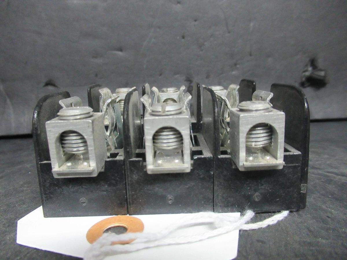 Used FERRAZ SHAWMUT THREE POLE FUSE BLOCK 20308 250 VOLT 30 AMP CLASS H/K *WARRANTY*