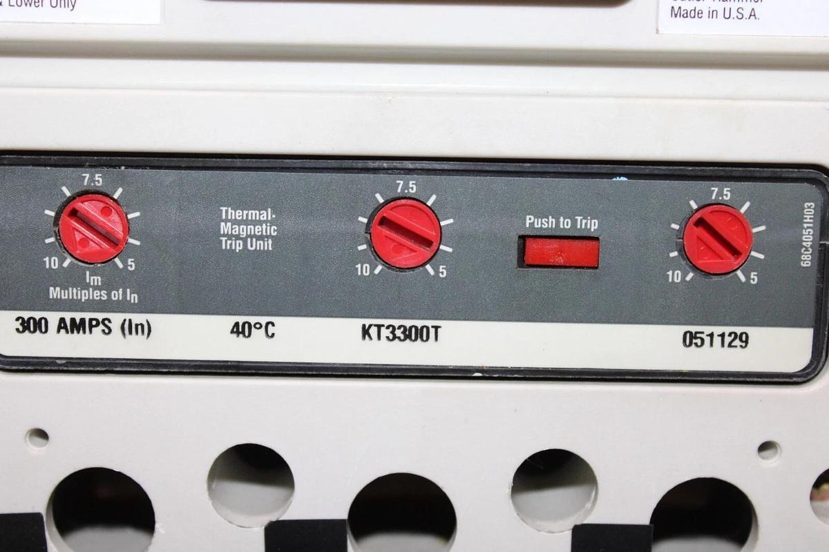 Used CUTLER HAMMER DC BREAKER HKDDC3400F 300 AMP 600 VDC W/ SHUNT TRIP **WARRANTY**