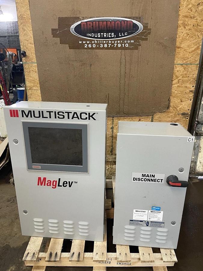 Used MAGLEV MULTISTACK CHILLER CONTROL PANELS MS5082FC1F4W4H1AA88FF-R134A 460V 77A