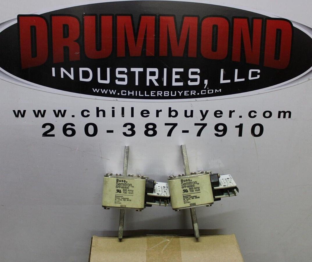 Used LOT OF 2 BUSSMANN SEMITRON SQUARE FUSE SPP-6E600 600 AMP 700 VOLT **WARRANTY**