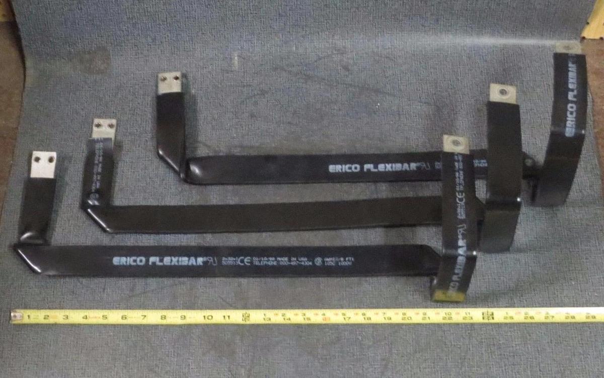 Used ERICO FLEXIBAR COPPER 3PC SET FOR 3 POLE RIGGING 2x32x1 1000V 505513