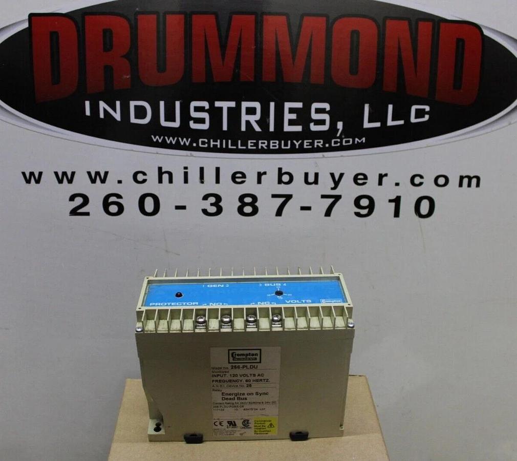 Used CROMPTON INSTRUMENTS TRANSDUCER PTOTECTOR RELAY 256-PLDU-PQBX-C6 120 VAC