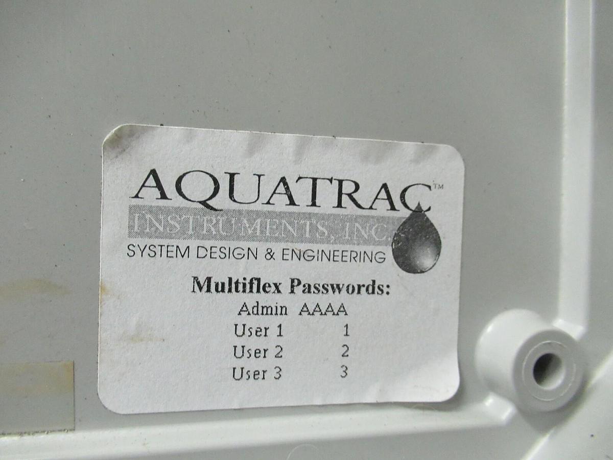 Used AQUATRAC INSTRUMENTS MULTIFLEX COOLING TOWER CONTROLLER M5T-CP-T2-TF-RC DRIVE