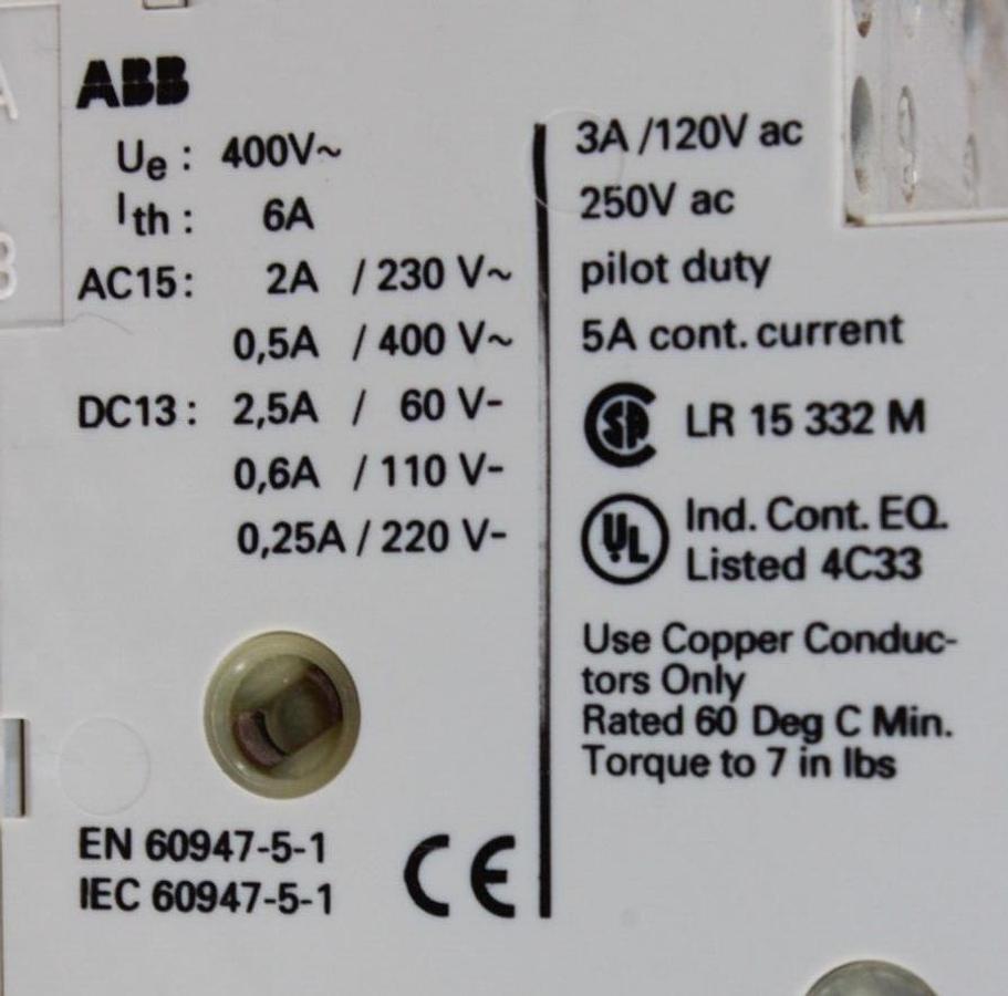 Used ABB MS325 MS 325 MANUAL MOTOR STARTER 4-6.3 AMP 600V 5 HP 3 PHASE *WARRANTY*