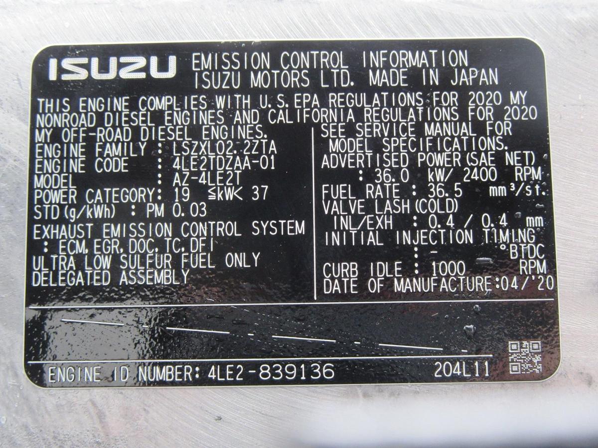 Used NEW 30 KW DIESEL GENERATOR ISUZU DIESEL 4LE2TA 120/240 VOLT SINGLE PHASE TIER4