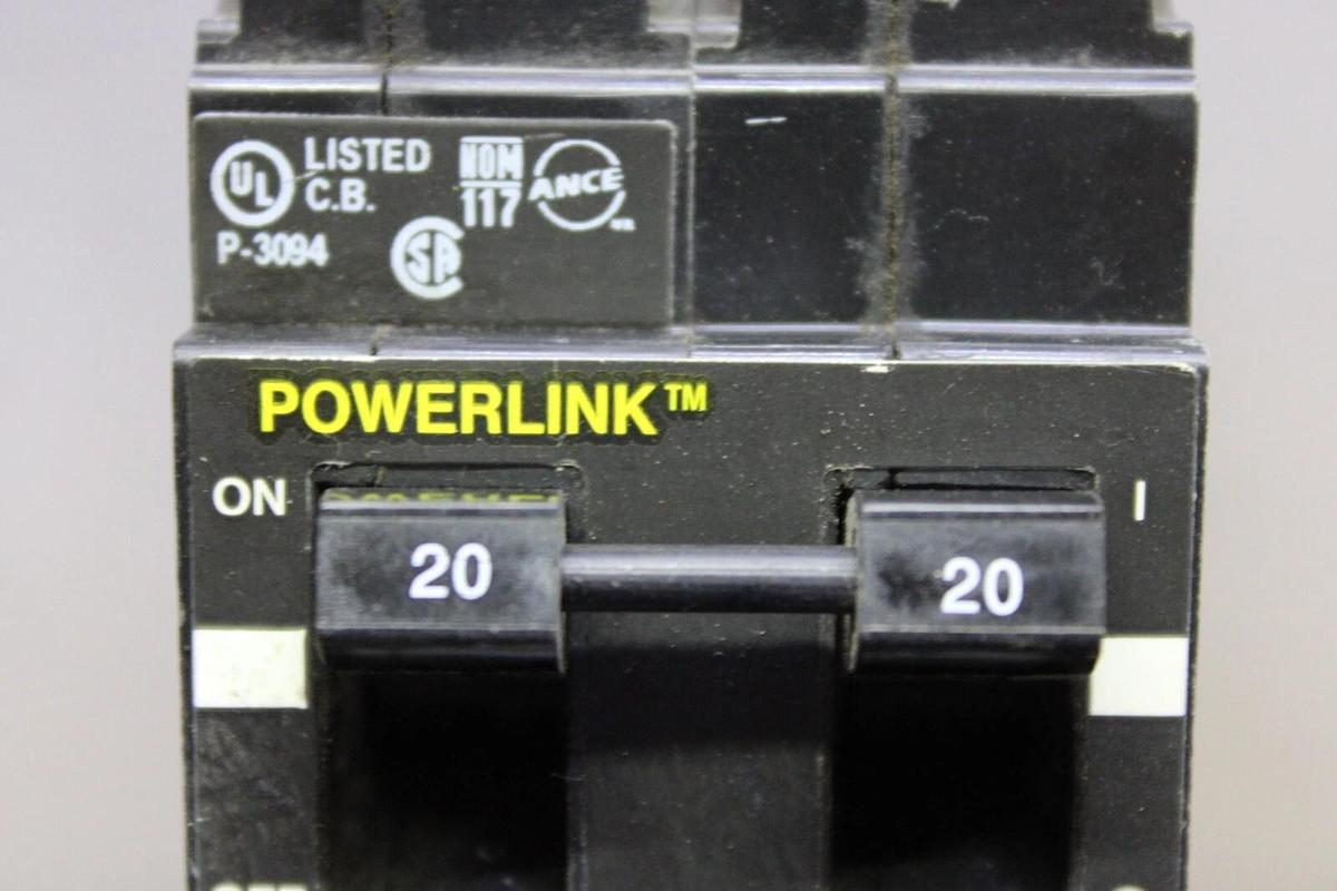 Used SQUARE D POWERLINK CIRCUIT BREAKER ECB24020G3 20 AMP 480/277 VAC 2-POLE
