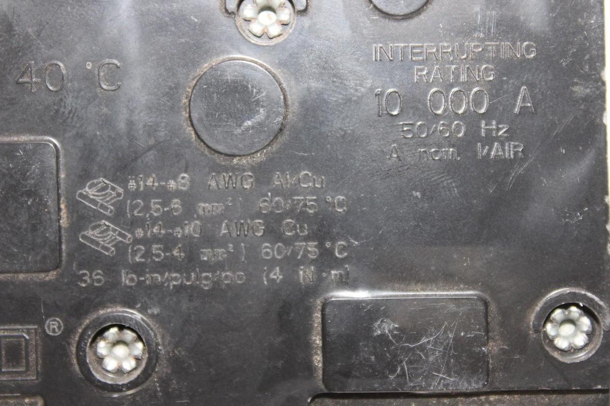 Used SQUARE D SINGLE POLE QO CIRCUIT BREAKER DW-7412 QO12030 30 AMP 240 VAC 1-POLE