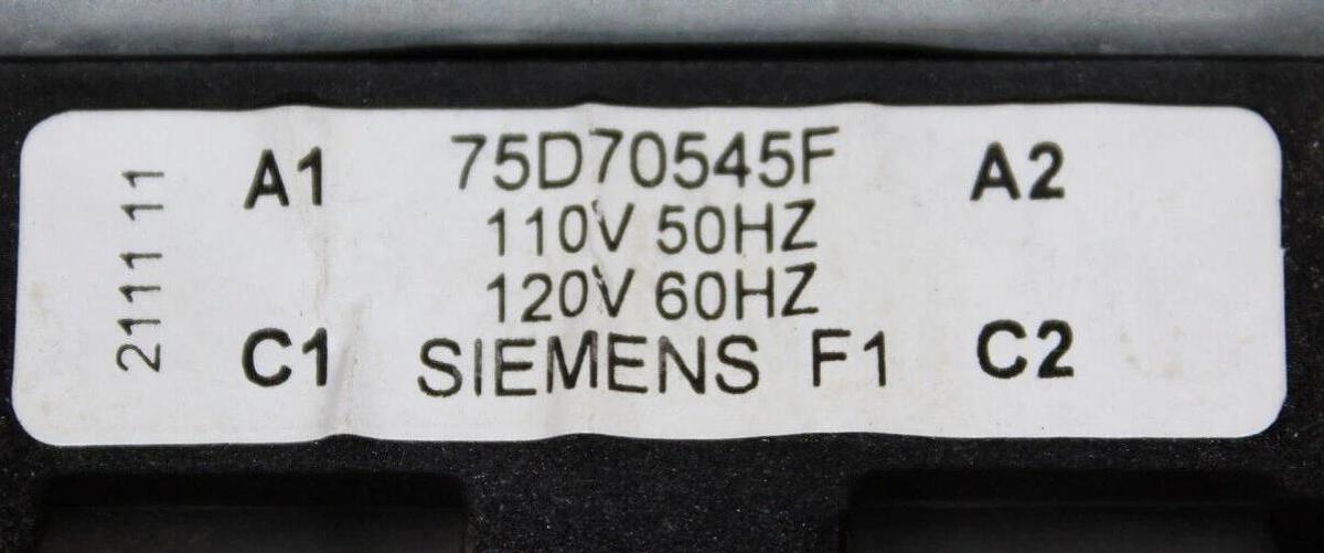 Used SIEMENS CONTACTOR 42CF35AFAID 600 VAC 40 AMP 20 HP 50 AMP/RES COIL: 120 VAC