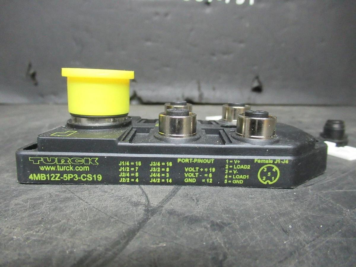 Used TURCK ACTUATOR AND SENSOR JUNCTION BOX 4MB12Z-5P3-CS19 E8026485 **WARRANTY**