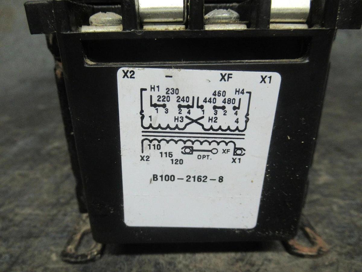 Used CUTLER HAMMER CONTROL TRANSFORMER 480/240V TO 120 V 100VA (0.1 KVA) C0100E2AFB