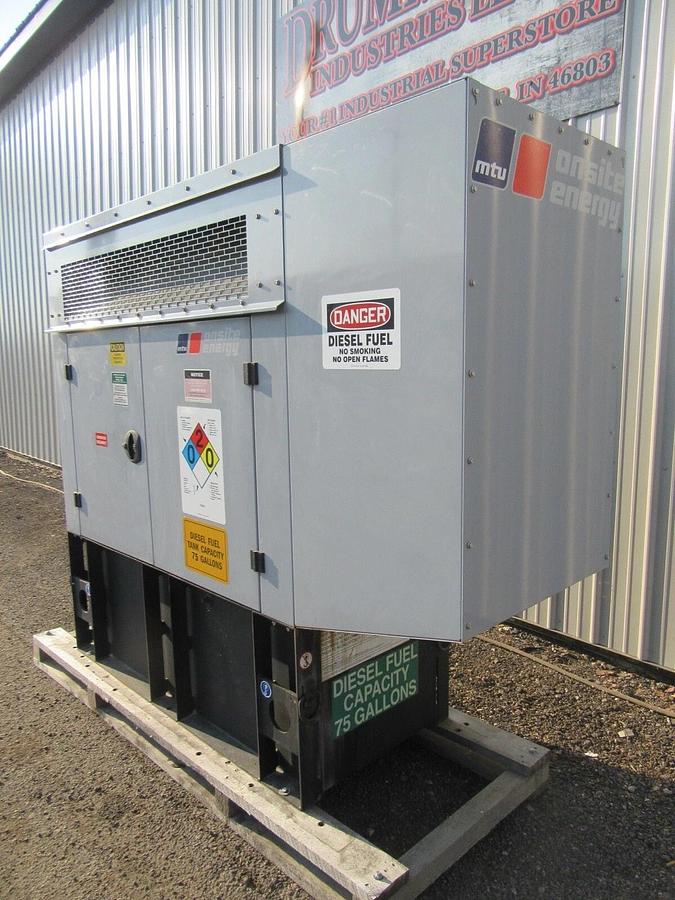 Used 20 KW DIESEL GENERATOR ISUZU MTU 2017 253 HRS 120/240 VOLT 1 PH SOUND ENCLOSED