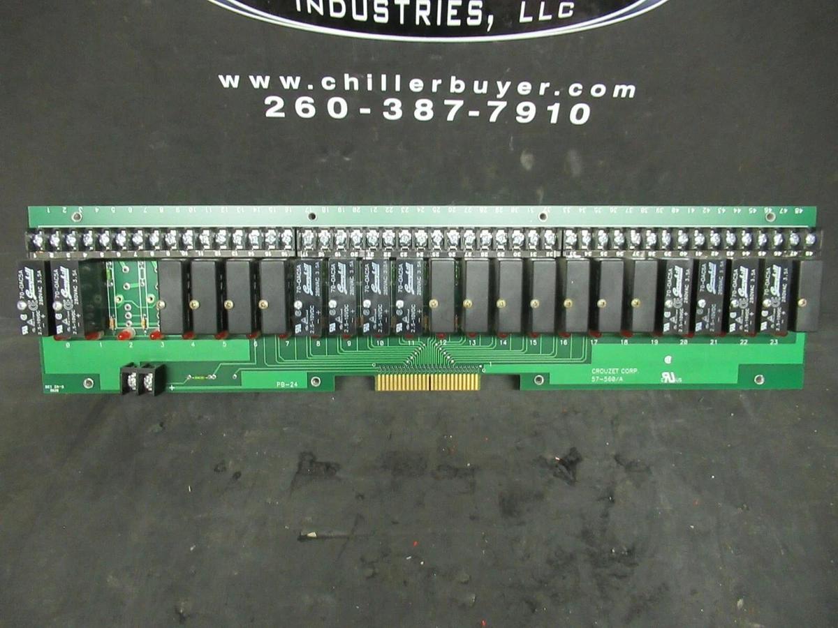Used CROUZET CORP. 24 SLOT CHILLER RELAY BOARD 57-560/A PB-24 **WARRANTY!**