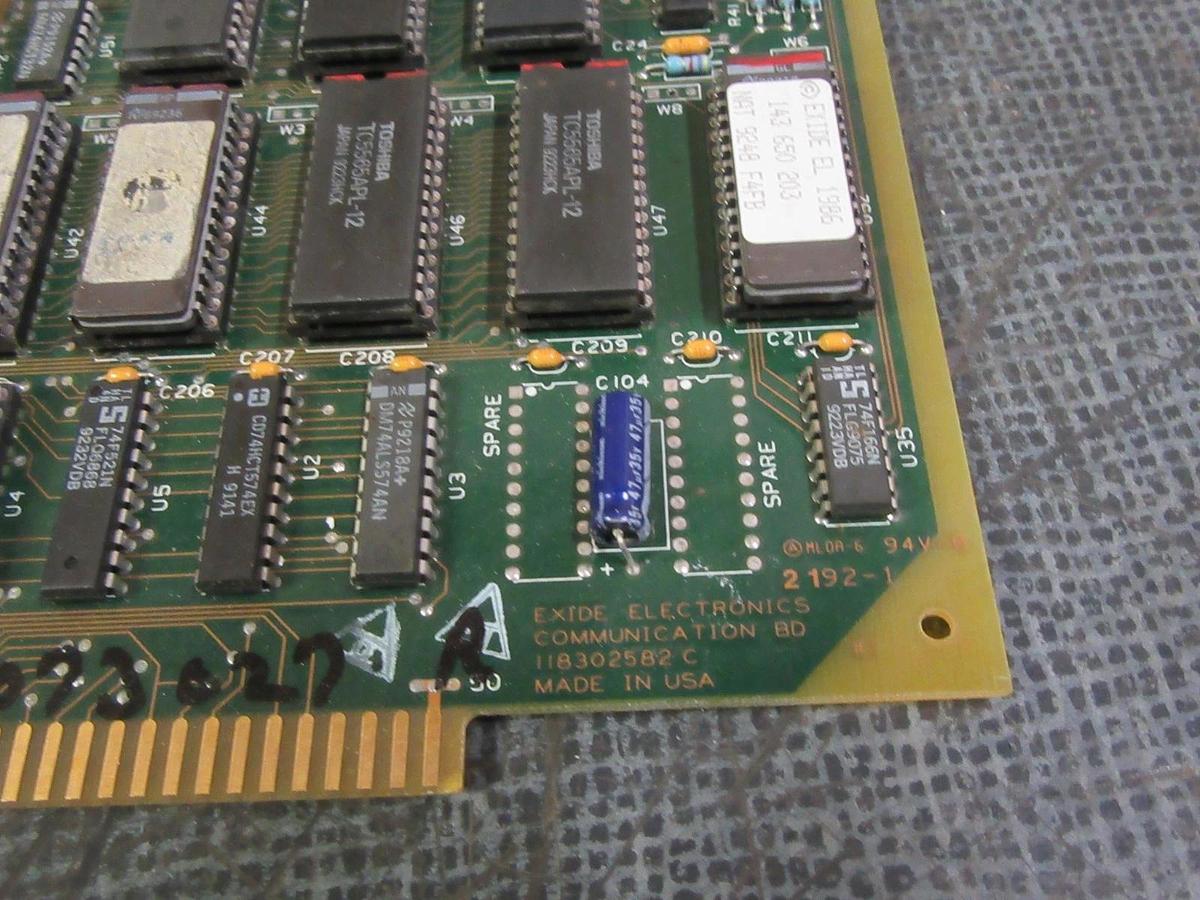 Used EXIDE COMMUNICATION BD CIRCUIT BOARD 118302582 REV C S/D 110071521 A/D 110073593