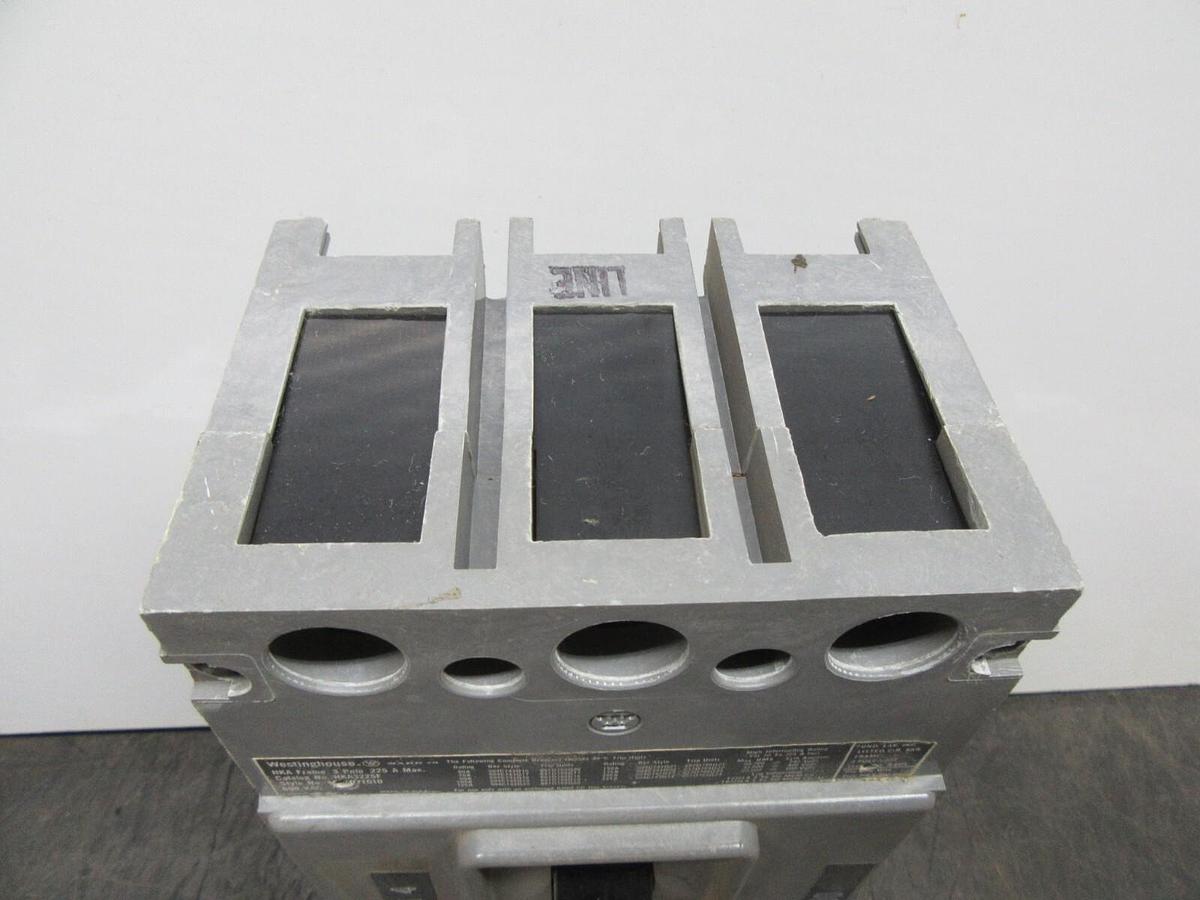 Used WESTINGHOUSE CIRCUIT BREAKER HKA3225F 3-POLE 225 AMP FRAME 200 AMP TRIP 600 VAC