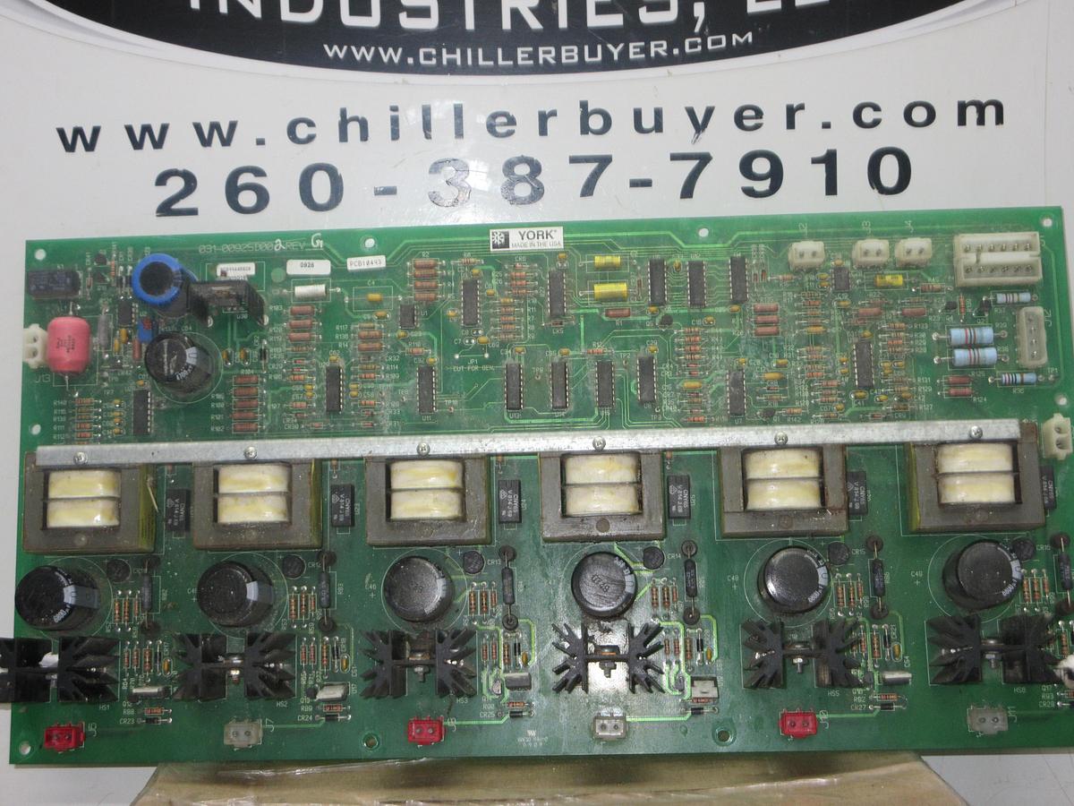 Used YORK HVAC LOGIC CONTROL CIRCUIT BOARD 031-02001-001 REV. H