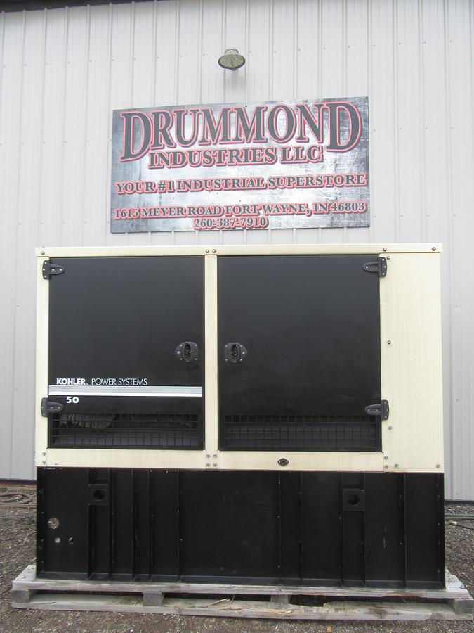 Used 50 KW DIESEL GENERATOR KOHLER 120/240V 50REOZJC ENCLOSED VIDEO
