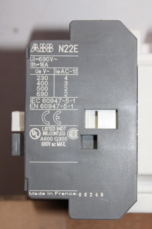Used LOT OF 2 ABB CONTROL RELAY N22E 16 AMP 600 VAC COIL: 110/120V **WARRANTY**