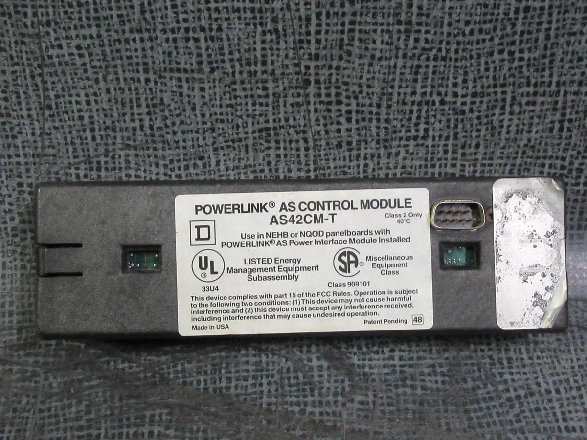 Used SQUARE D POWERLINK AS CONTROL MODULE INTERFACE AS42CM-T NEHB NQOD **WARRANTY**