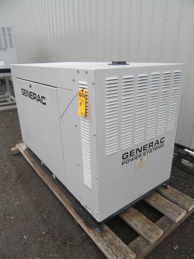 Used 30 KW GENERATOR GENERAC NATURAL GAS LP PROPANE 120/240V 1 PH SG030 66 HRS VIDEO