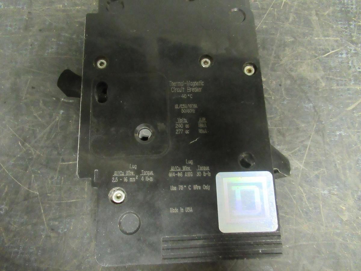 Used SQUARE D SINGLE POLE CIRCUIT BREAKER 20A EDB14020 277VAC **WARRANTY INCLUDED**