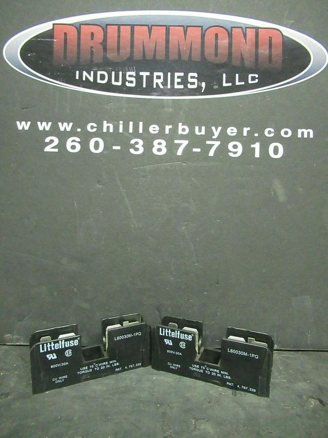 Used (2) LITTELFUSE FUSE LUG SET L60030M-1PQ 600 VOLTS 30 AMP **WARRANTY INCLUDED!**