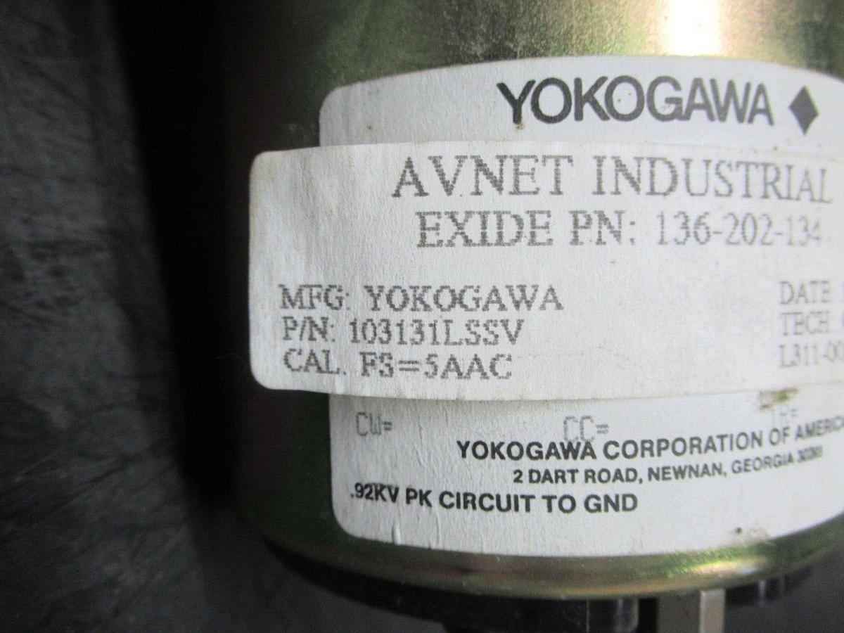 Used YOKOGAWA AC AMMETER 103131LSSV 136-202-134 1200 AC AMPERES MAX **WARRANTY**