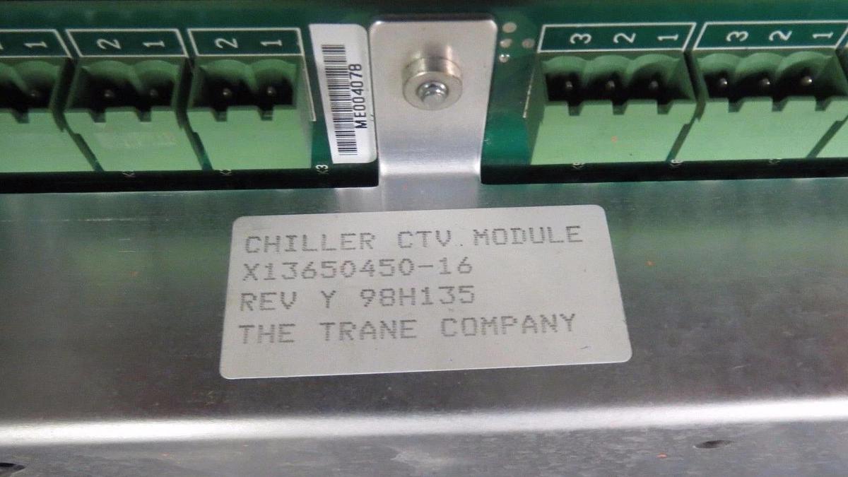 Used TRANE CHILLER CTV MODULE X13650450-16 REV Y 6200-0038-21 6400-0753-07 REV S