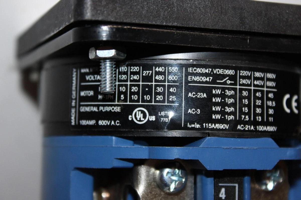 Used KRAUS & NAIMER 2-POSITION ROTARY SWITCH C80 100 AMP / 600VAC **WARRANTY**