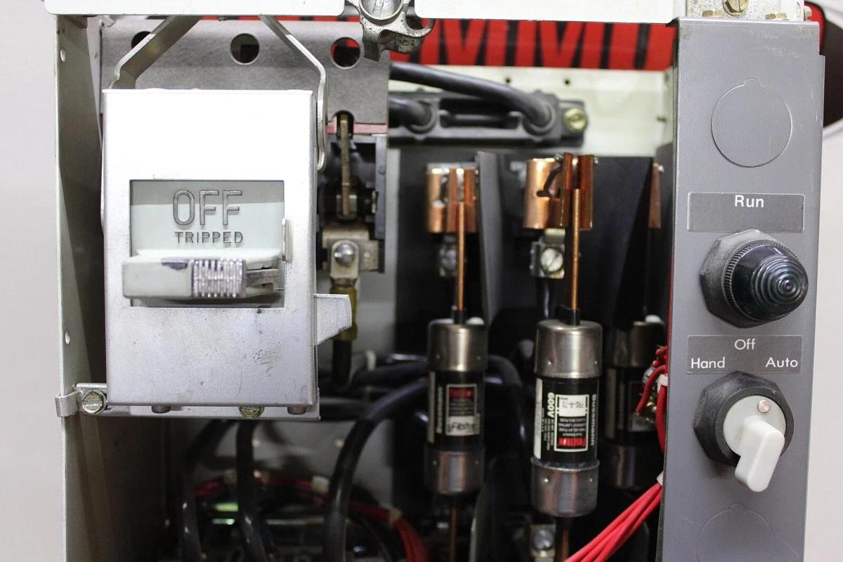 Used WESTINGHOUSE TYPE W MOTOR CONTROL BUCKET 24" SIZE 3 STARTER 90 AMP W/ DOOR