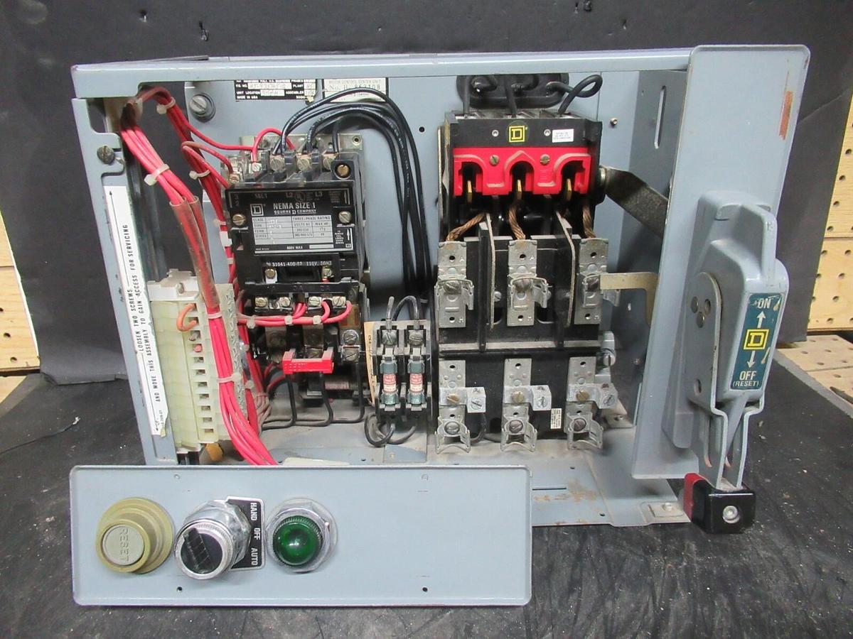 Used SQUARE D MCC MOTOR CONTROL STARTER 12" MODEL 4 W/ 8536SCO3 STARTER NEMA 1 10 HP