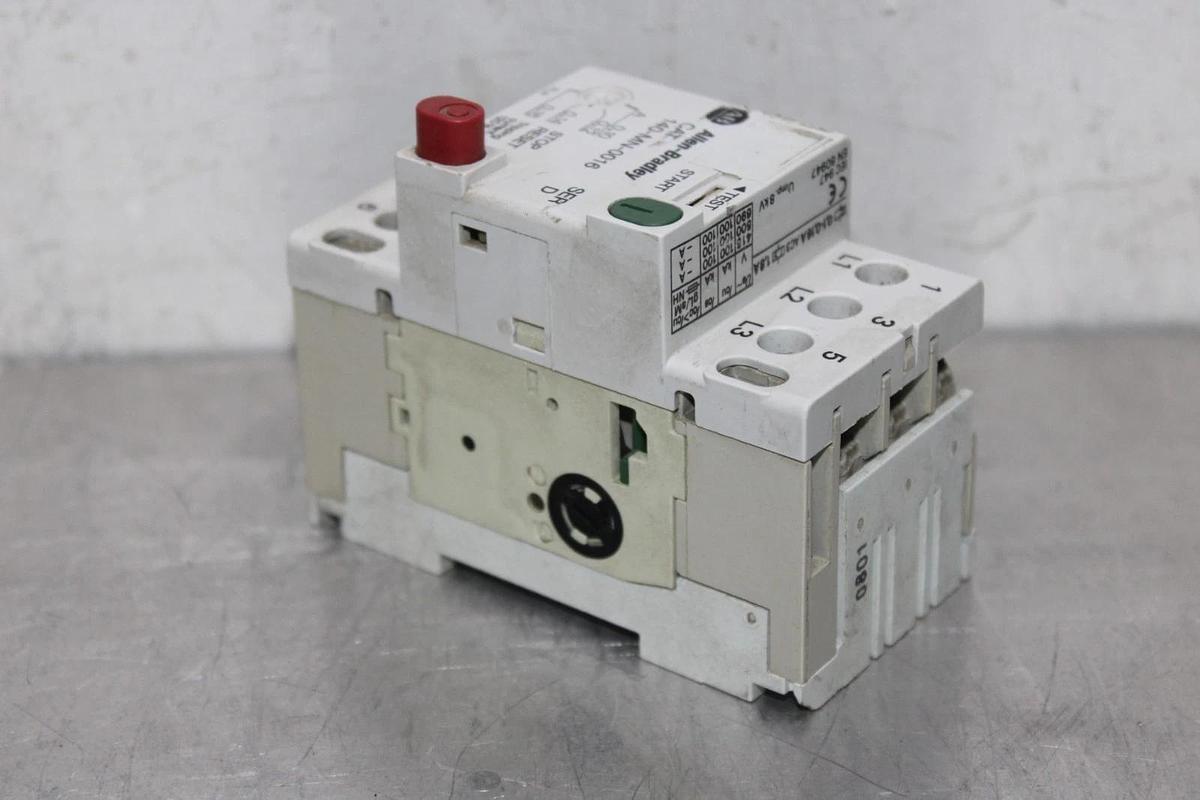 Used ALLEN BRADLEY MANUAL MOTOR STARTER 140-MN-0016 0.10-0.16 AMP 600 VAC 3-PHASE