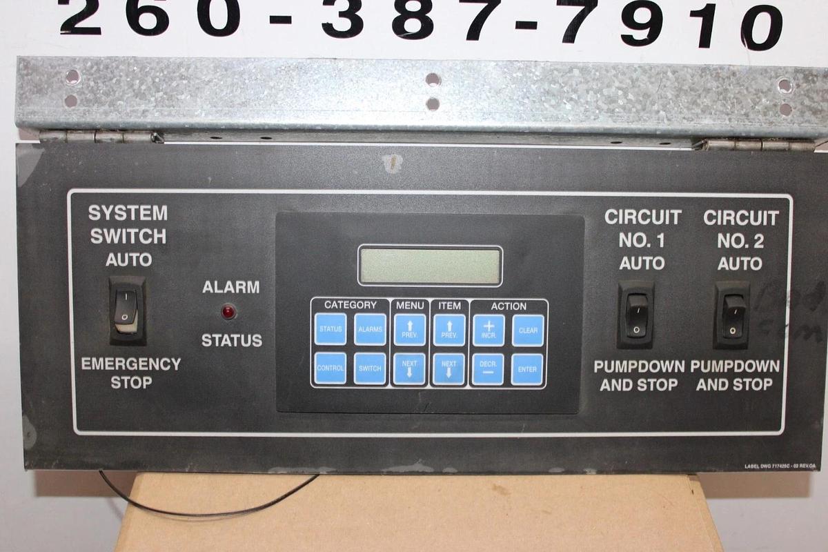 Used CHILLER DISPLAY AND CONTROL DWG-717425C-02 REV. 0A **WARRANTY**