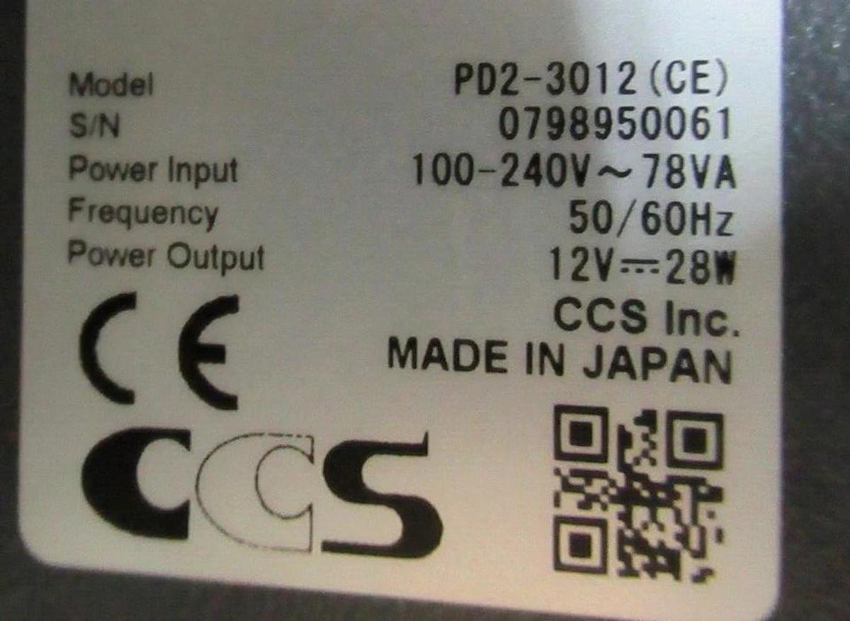Used CCS 2 CHANNEL DIGITAL CONTROL UNIT PD2-3012 LED LIGHT POWER SUPPLY **WARRANTY**