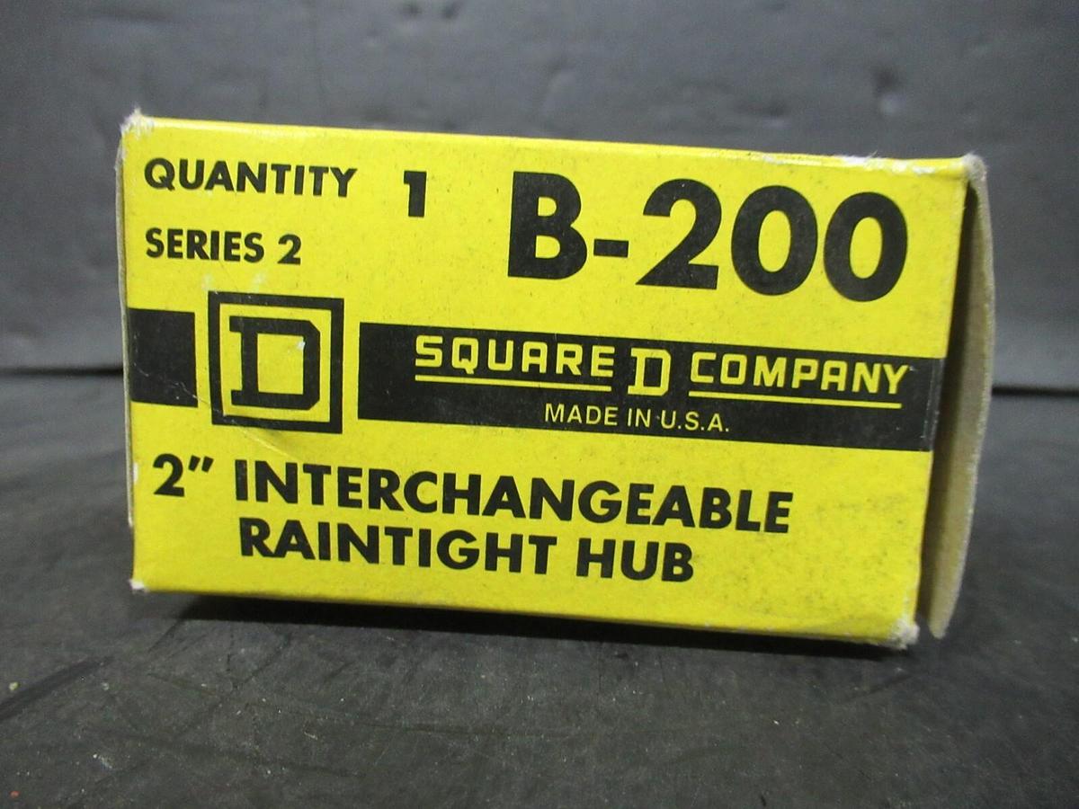 NEW SURPLUS SQUARE D INTERCHANGEABLE RAINTIGHT HUB B-200 SER. 2 **WARRANTY**