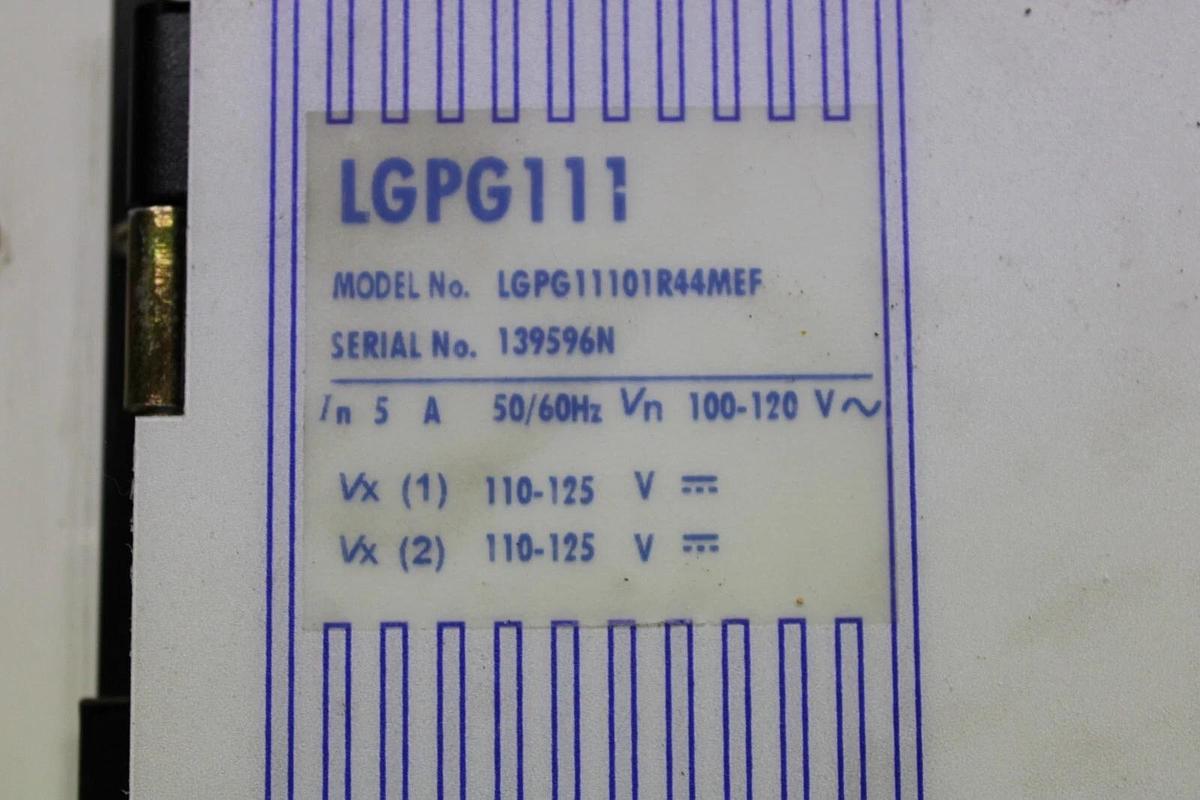 Used ALSTOM GENERATOR PROTECTOR RELAY LGPG11101R44MEF 5 AMP 120 VAC 125 VDC