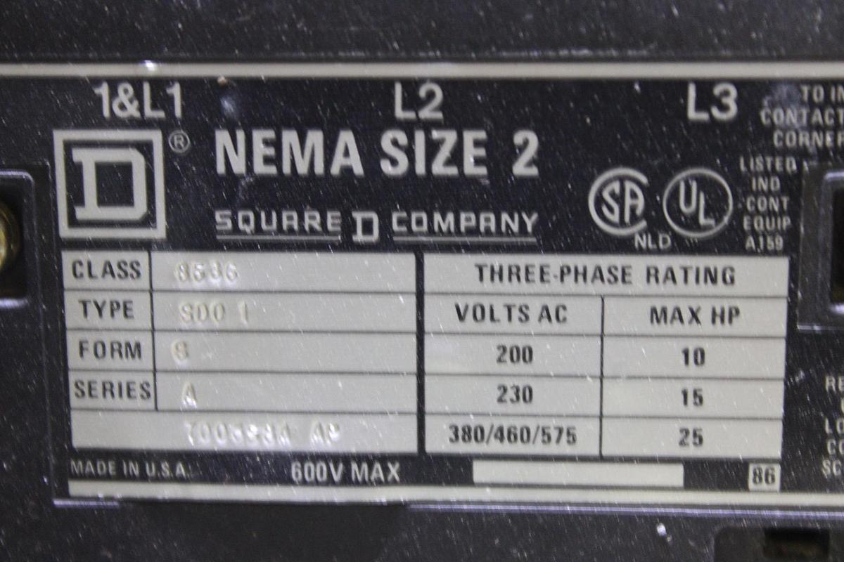 Used SQUARE D MOTOR CONTROL MCC FEEDER BUCKET MODEL 4 29" 200 AMP W/ DOOR