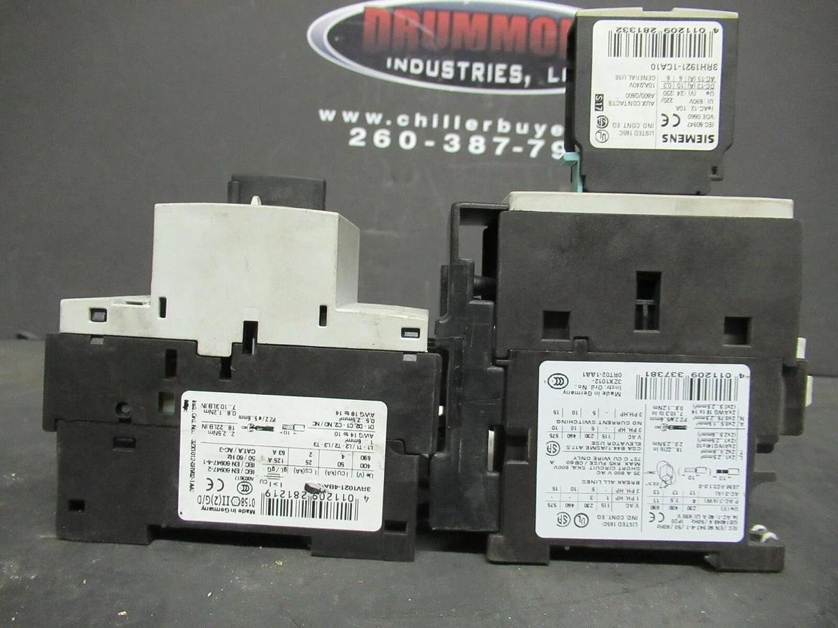 Used SIEMENS MANUAL MOTOR START 3RV1021-4BA10 600 VAC 20 AMP 20 HP