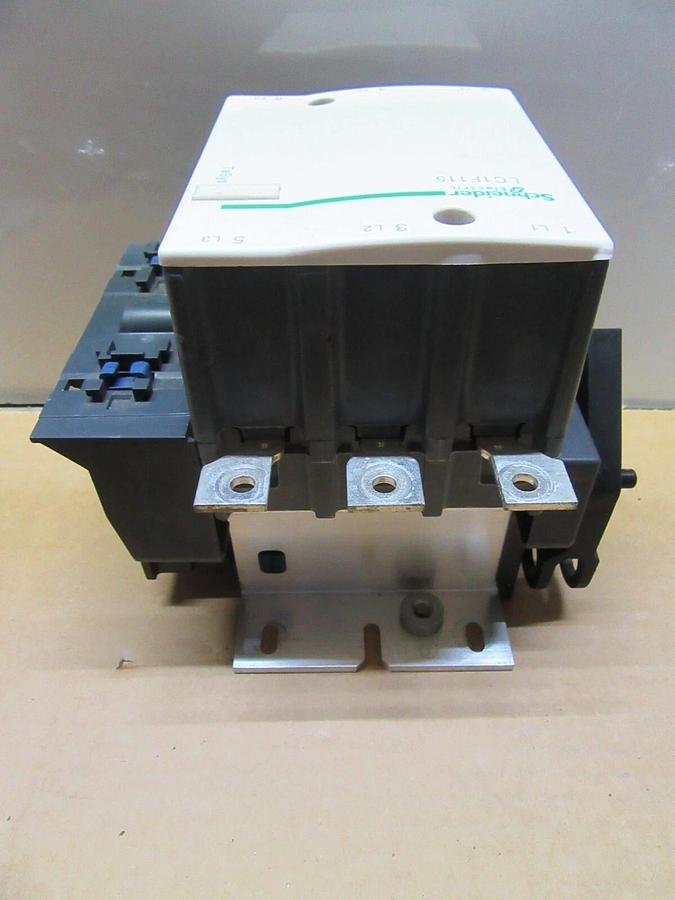 Used SCHNEIDER CONTACTOR LC1F115 175 AMP 600 VAC 3-PHASE 100 HP W/ INTERLOCK