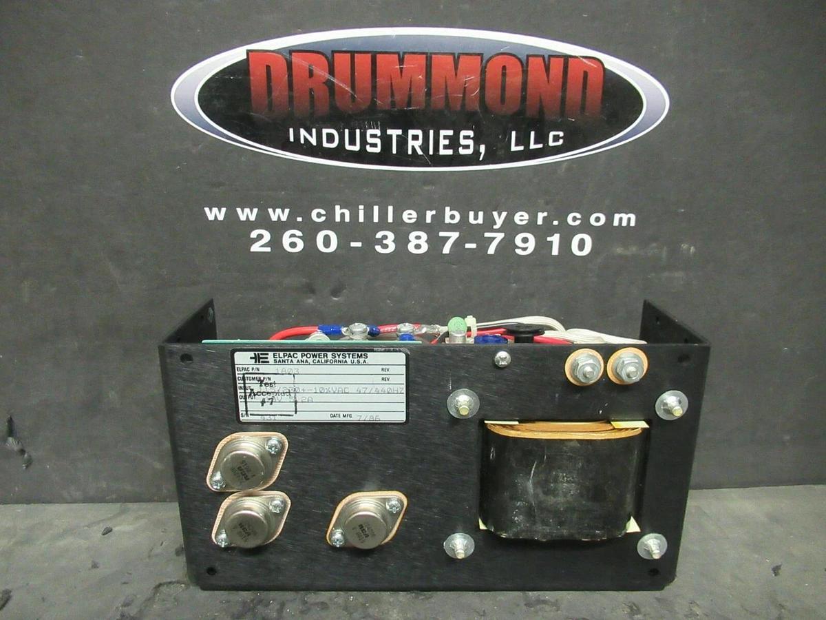 Used ELPAC POWER SYSTEMS POWER SUPPLY P/N 1803 115/230 VAC INPUT 18 VDC @ 5.2 AMP