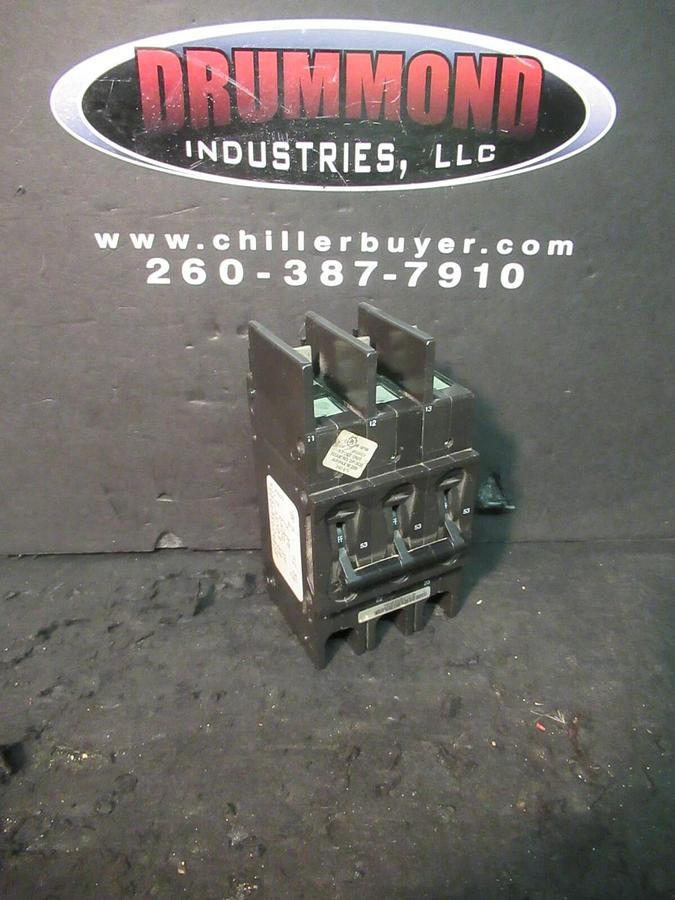Used AIRPAX 3 POLE 53 AMP BREAKER 240 VAC 219-3-2599-410 HH83XB410-B DP-3635 LR26229